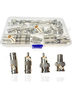 Adaptador BNC a RCA Lsgoodcare 48 Piezas Coaxial Seguridad 2