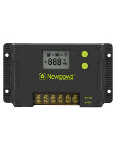 Controlador de Carga Solar PWM 20A Newpowa 12V/24V LCD