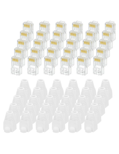 Conectores RJ45 Pasantes Cat6 MECCANIXITY 30pcs 1.1mm