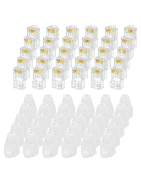 Conectores RJ45 Pasantes Cat6 MECCANIXITY 30pcs 1.1mm