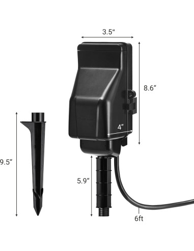 Enchufe Inteligente DEWENWILS WiFi 6 Salidas 1.83m Impermeable