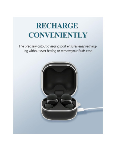 Funda Protectora TPU Transparente WUNIAK para Sony LinkBuds Fit