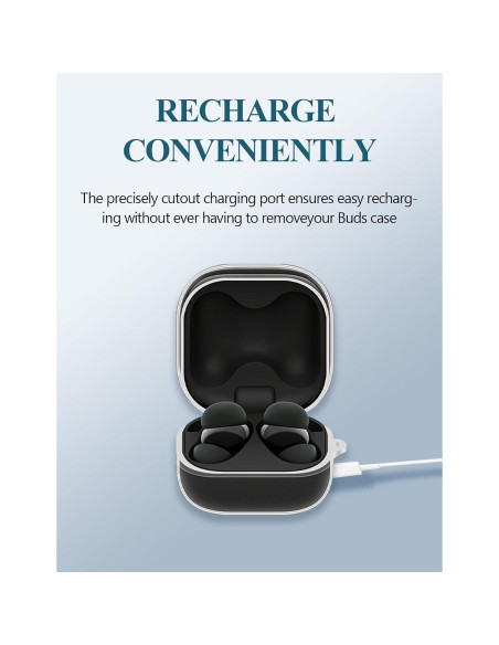 Funda Protectora TPU Transparente WUNIAK para Sony LinkBuds Fit