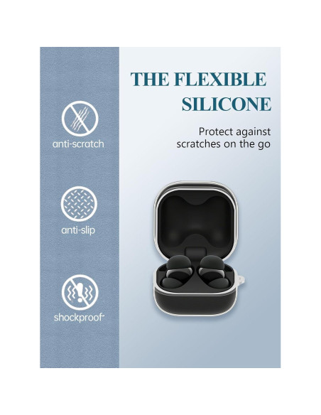 Funda Protectora TPU Transparente WUNIAK para Sony LinkBuds Fit