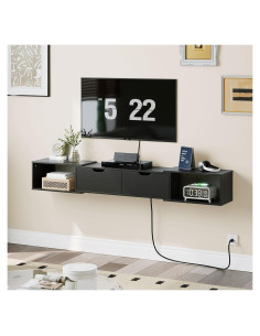 Soporte de TV Flotante HOOBRO 158 cm con Toma de Corriente