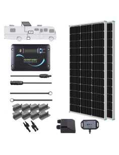 Kit Panel Solar 200W Renogy 12V + Controlador 30A Adventurer
