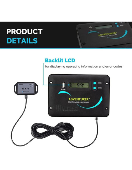 Kit Panel Solar 200W Renogy 12V + Controlador 30A Adventurer