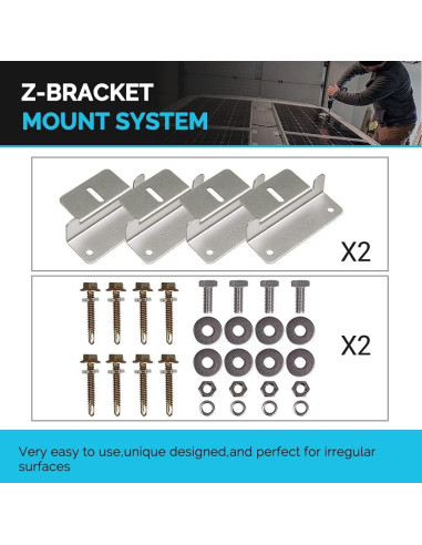 Kit Panel Solar 200W Renogy 12V + Controlador 30A Adventurer