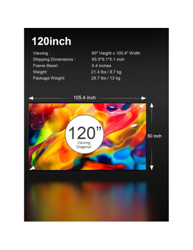 Pantalla de Proyector Fija 120" AWOL VISION 4K/8K ALR