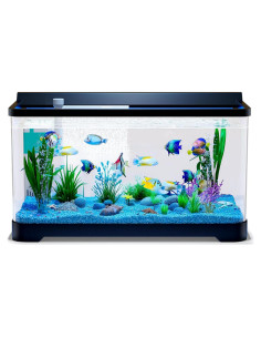 Kit de Acuario LED Tuhaoking 53L con Luz, Filtro y Decoración