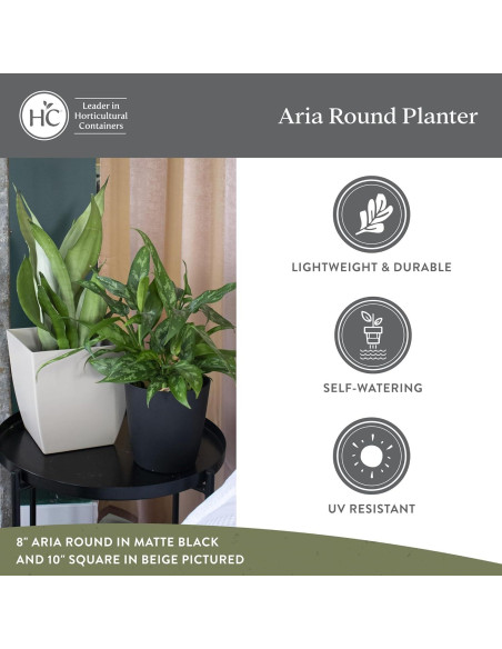 Maceta Redonda Autorriego El HC Companies 15.24 cm Gris Cálido - Paquete de 2