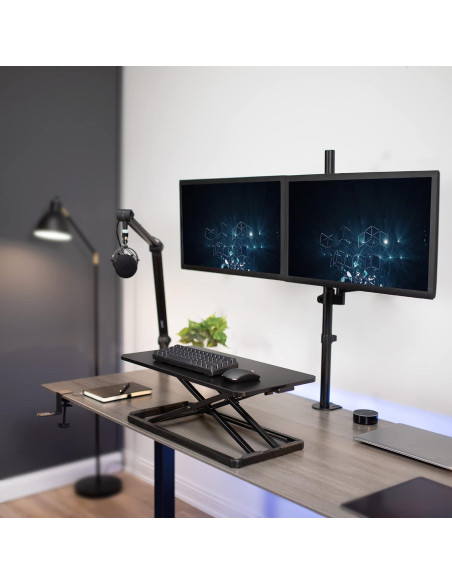 Elevador de Teclado Ergonómico VIVO 60x30 cm Ajustable Negro