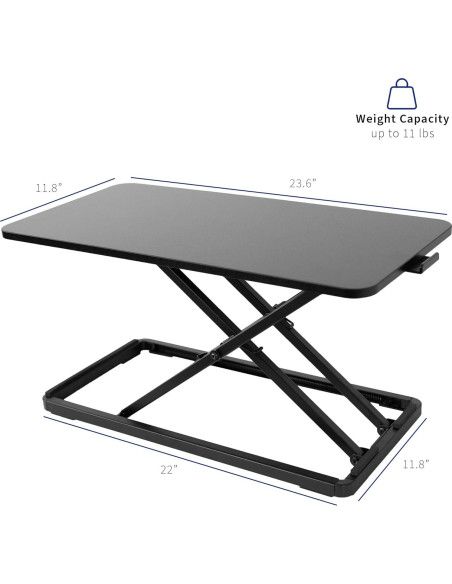 Elevador de Teclado Ergonómico VIVO 60x30 cm Ajustable Negro