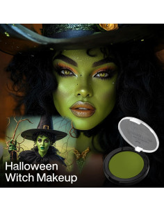Pintura Facial Verde Oliva No Tóxica para Halloween 50g 2