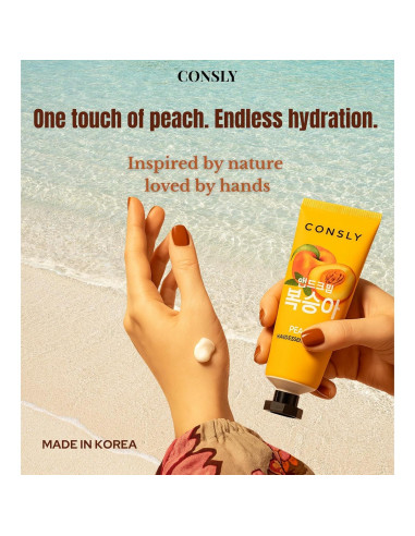 Crema Hidratante para Manos Consly 100 ml - Cuidado Coreano Durazno