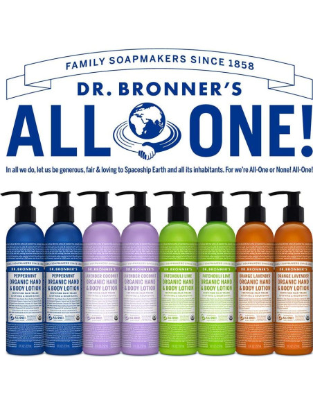 Loción Orgánica Dr. Bronner's 4 Variedades 236 ml Hidratante