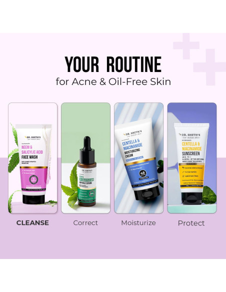 Limpiador Facial Dr. Sheth con Neem y Ácido Salicílico 100 ml