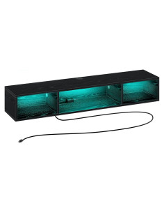 Soporte de TV Rolanstar 120 cm con luces LED y toma de corriente