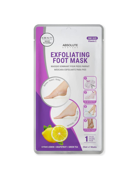 Máscara Exfoliante para Pies Absolute New York - K-Beauty