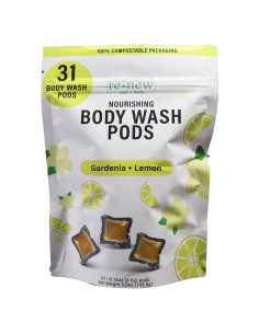 Cápsulas de Gel de Ducha Renew Bath + Body Gardenia y Limón - 31 Unidades