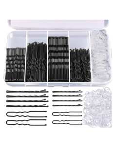 Set de Horquillas Negras y Bandas para el Cabello Teenitor