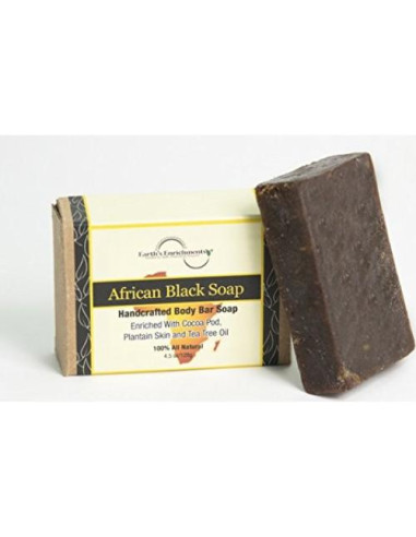 Jabón Negro Africano Earth's Enrichments 127g con Aceite de Árbol de Té