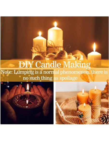 Gránulos de Cera de Abeja Amarilla AHSNYLC 448g para Velas y Cosméticos