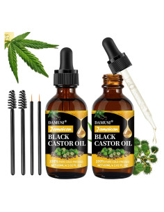 Aceite de Ricino Negro Jamaicano DAMUSI 118 ml Orgánico Prensado en Frío