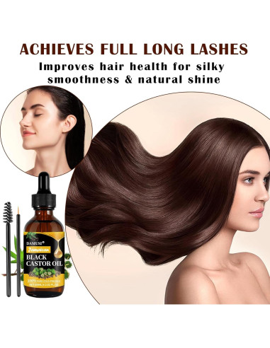 Aceite de Ricino Negro Jamaicano DAMUSI 118 ml Orgánico Prensado en Frío