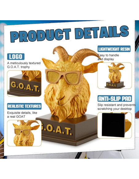 Trofeo Cabra Dorado Huquary HEL3096 11.5cm Humorístico