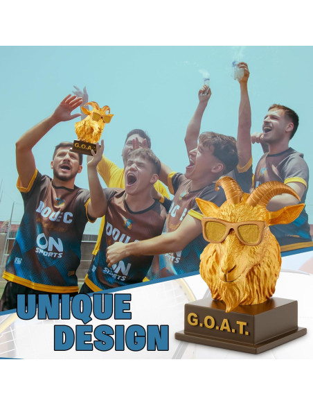 Trofeo Cabra Dorado Huquary HEL3096 11.5cm Humorístico