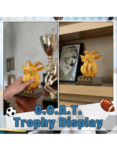 Trofeo Cabra Dorado Huquary HEL3096 11.5cm Humorístico