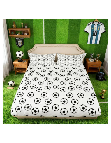 Juego de Sábanas Ajustadas Manfei Tamaño Completo Fútbol