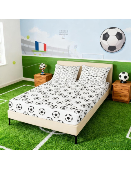 Juego de Sábanas Ajustadas Manfei Tamaño Completo Fútbol