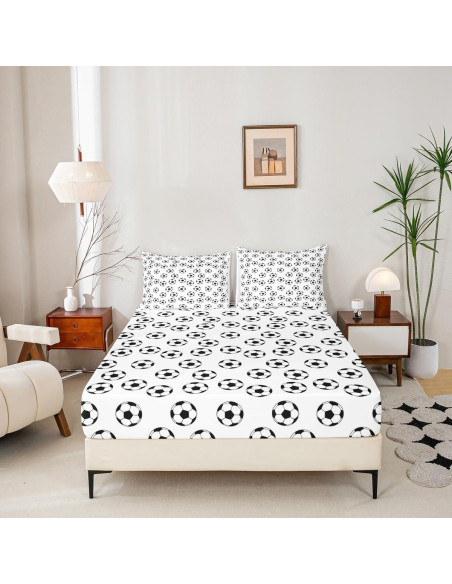 Juego de Sábanas Ajustadas Manfei Tamaño Completo Fútbol