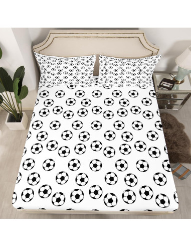 Juego de Sábanas Ajustadas Manfei Tamaño Completo Fútbol