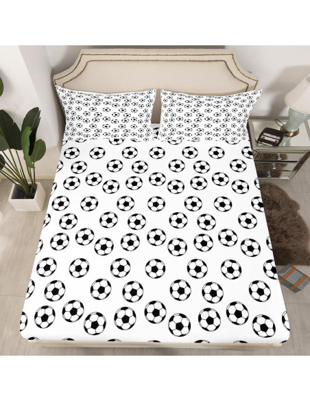 Juego de Sábanas Ajustadas Manfei Tamaño Completo Fútbol