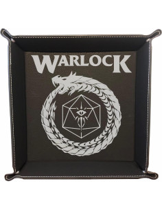 Bandeja de Dados de Cuero Sintético Grabada Hechicero 32.7cm 2