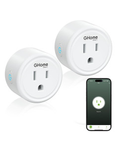 Enchufe Inteligente GHome Smart Wi-Fi 2 Unidades Control Voz
