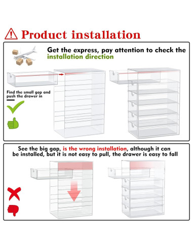 Organizador de Maquillaje Caktraie 16 Cajones Acrílico Transparente
