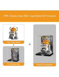 Caja de Exhibición Acrílica NAOCARD para Lego 75416 Chopper 2