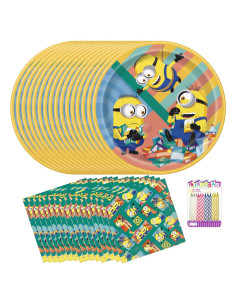Set de Fiesta de Cumpleaños Minions Unique para 16 Invitados