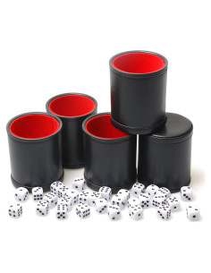 Juego de 5 Copas de Dados RERIVER con 6 Dados Acrílicos