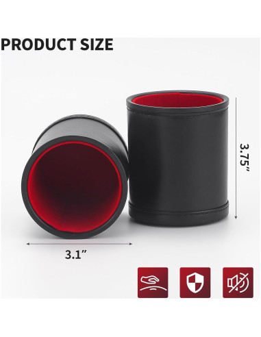 Juego de 5 Copas de Dados RERIVER con 6 Dados Acrílicos