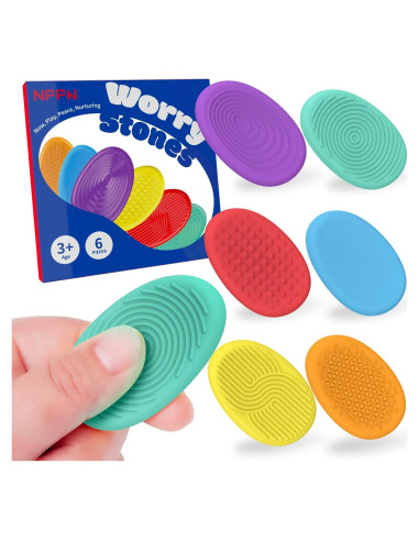 Piedras Sensoriales NPPN - Paquete de 12 Juguetes Calmantes