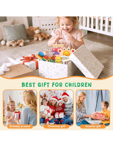 Juguetes Montessori FlufiFiea 6 en 1 para Bebés 6-12 Meses