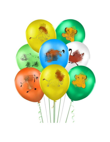 30 Globos del Rey León 12" (30.48 cm) para Fiesta Infantil