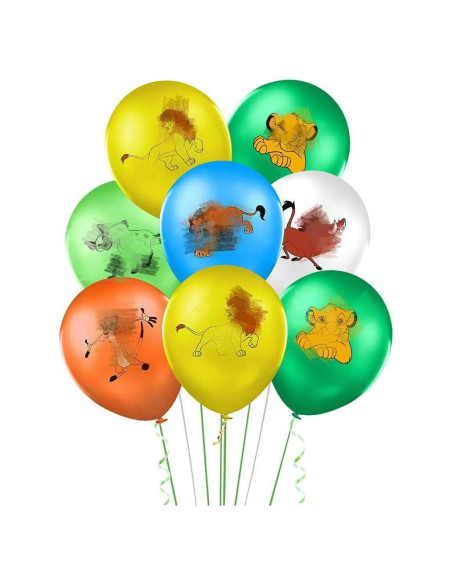 30 Globos del Rey León 12" (30.48 cm) para Fiesta Infantil
