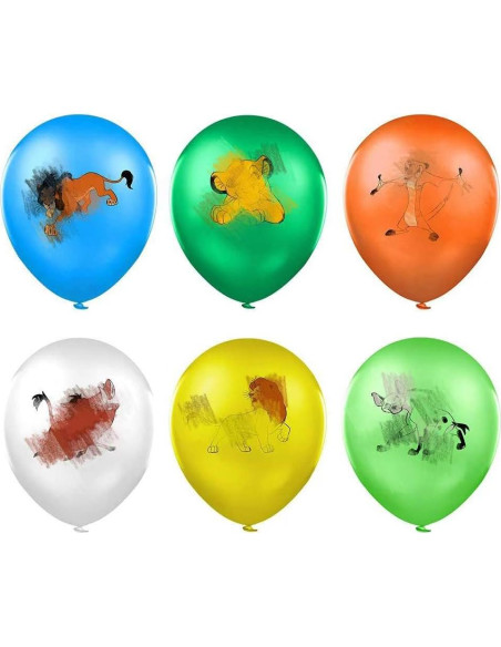 30 Globos del Rey León 12" (30.48 cm) para Fiesta Infantil