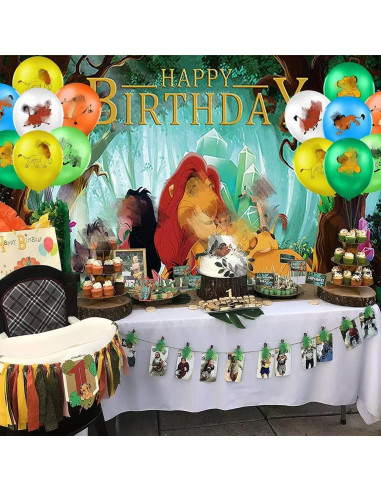 30 Globos del Rey León 12" (30.48 cm) para Fiesta Infantil